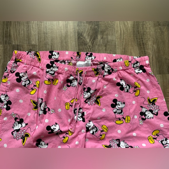 Disney Mickey and Minnie Mouse Pink Polka Dot Pajama Bottoms Size XXL - Picture 5 of 6